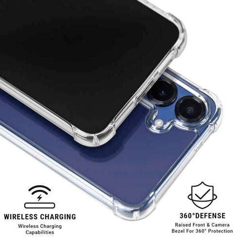 Royal Blue Galaxy S25 Clear Case